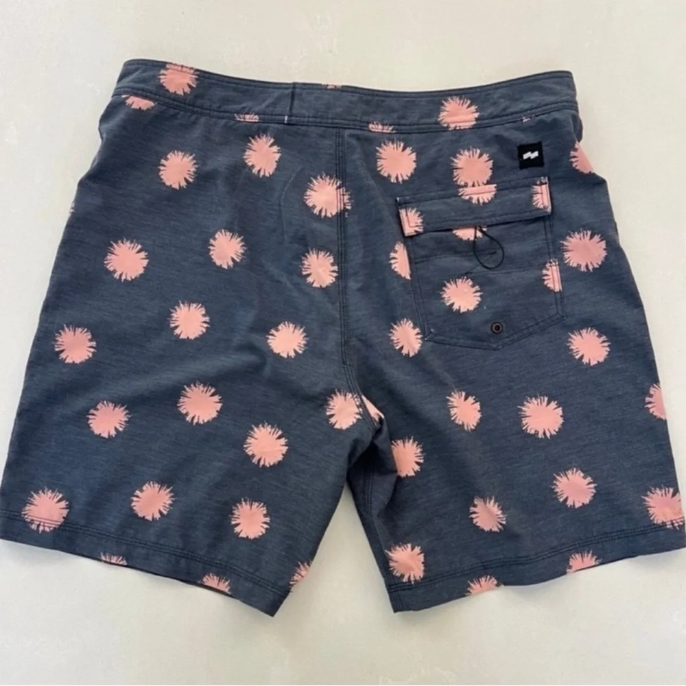 Banks Journal Gray Peachy Paint Splatter Swim Trunks 34